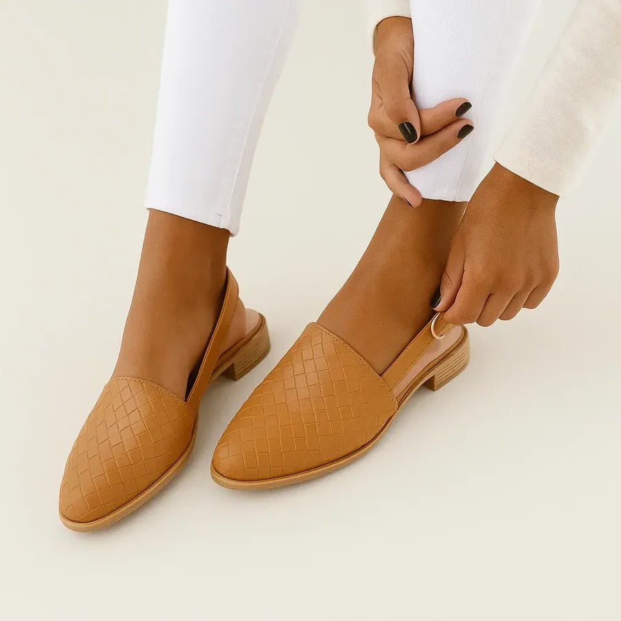 Chaussures confortables à talon ouvert pour femmes avec semelles intérieures rembourrées