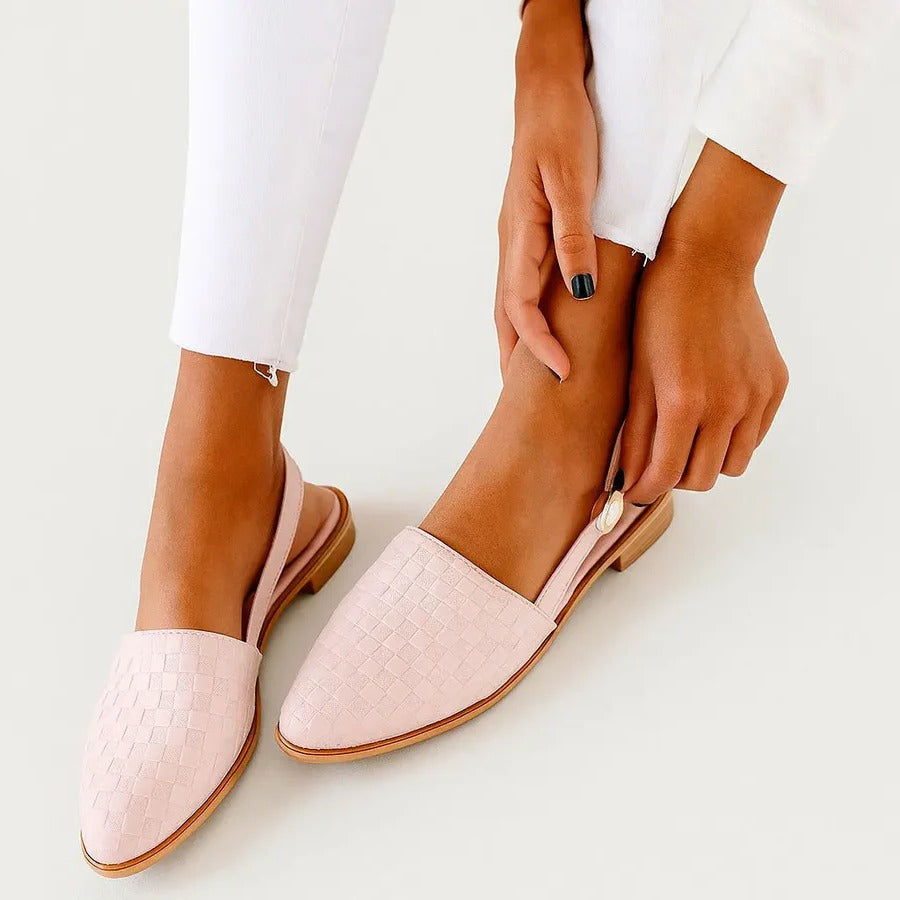 Chaussures confortables à talon ouvert pour femmes avec semelles intérieures rembourrées