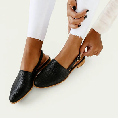 Chaussures confortables à talon ouvert pour femmes avec semelles intérieures rembourrées