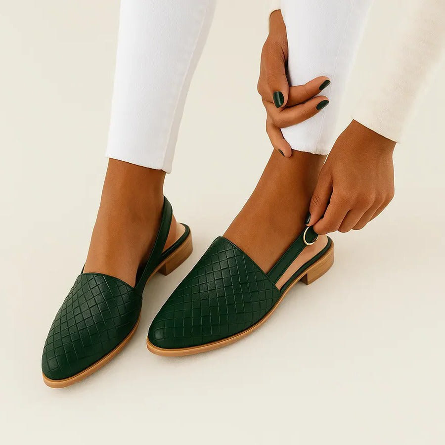 Chaussures confortables à talon ouvert pour femmes avec semelles intérieures rembourrées