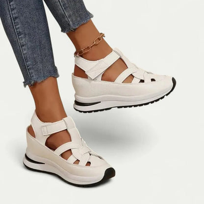 Sandales de marche compensées confortables pour femme