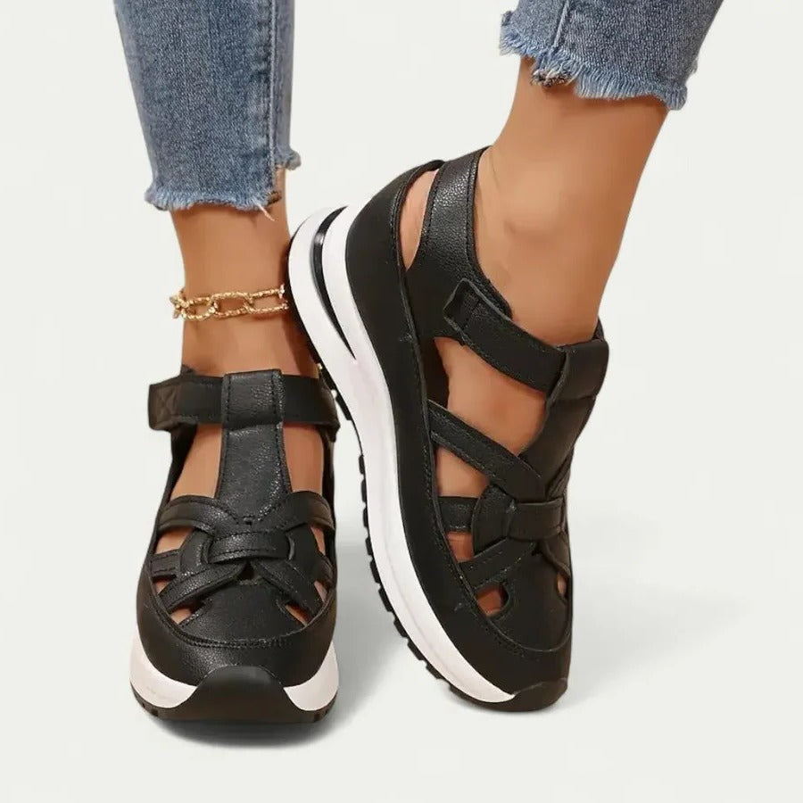 Sandales de marche compensées confortables pour femme
