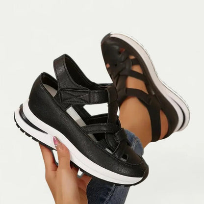 Sandales de marche compensées confortables pour femme