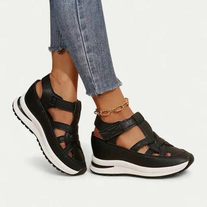 Sandales de marche compensées confortables pour femme