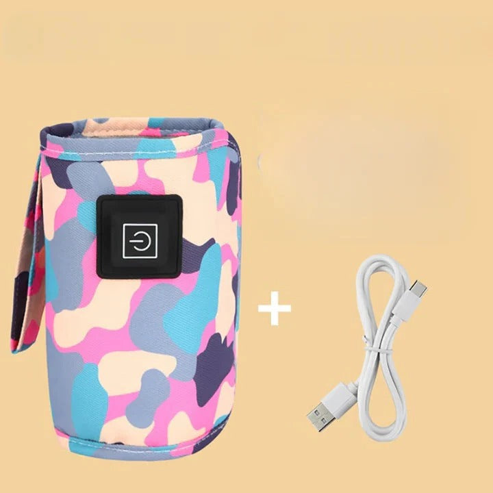 Chauffe-biberon de voyage compact avec 3 réglages de température