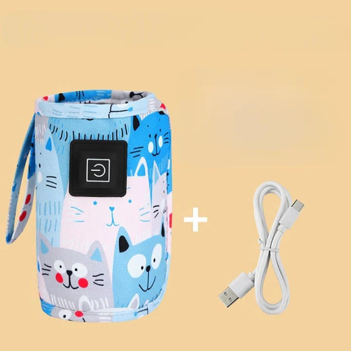 Chauffe-biberon de voyage compact avec 3 réglages de température
