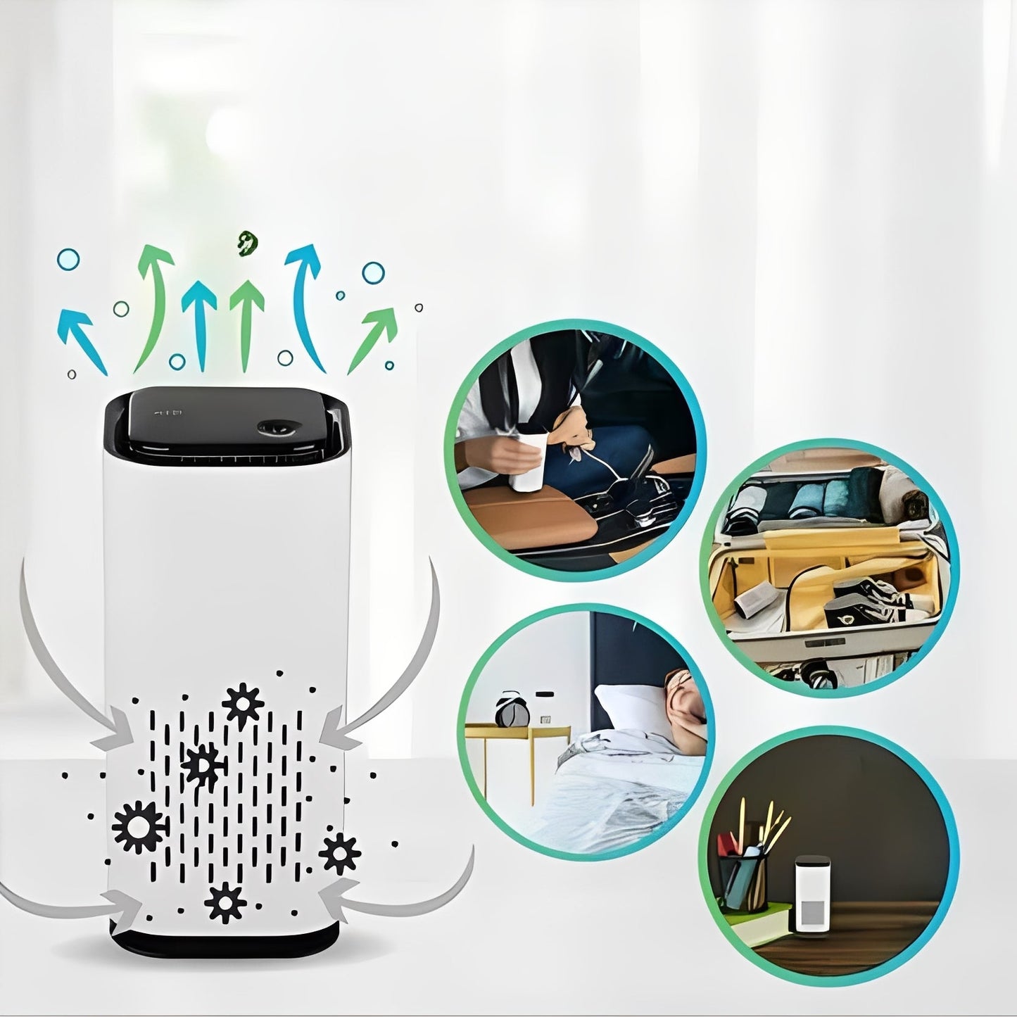 Purificateur d'air portable pour animaux de compagnie avec filtre HEPA