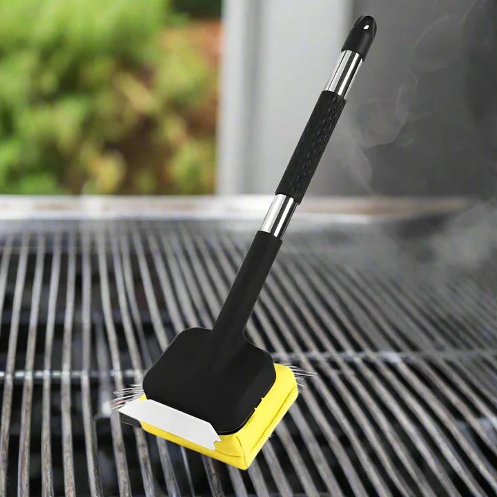 Barbecue Grill Cleaner Brush with Metal Scraper - Ortekor