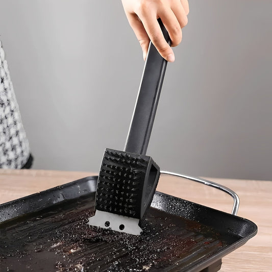 BBQ Grill Cleaning Tool Kit with Scraper and Sponge - Ortekor