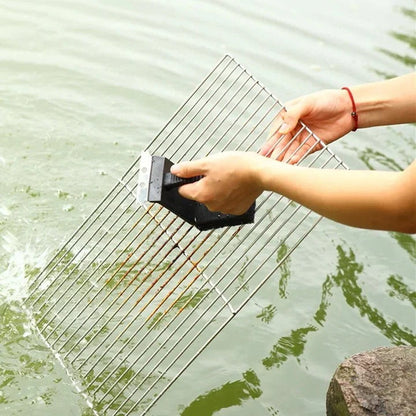 Brosse de nettoyage 3 en 1 facile pour barbecue avec tête récurante