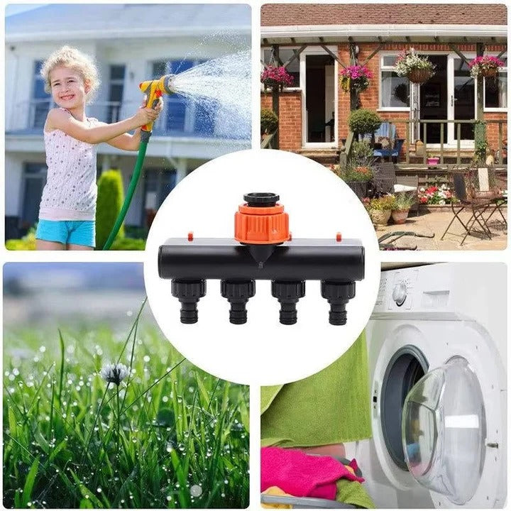 Raccord de tuyau en laiton multiport pour arrosage extérieur