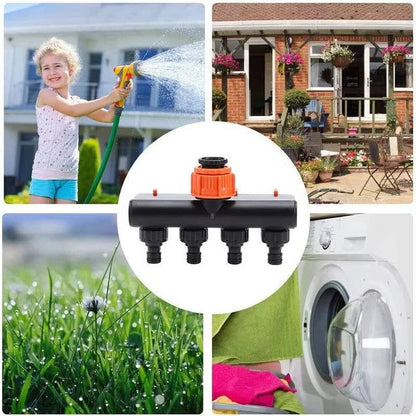 Raccord de tuyau en laiton multiport pour arrosage extérieur