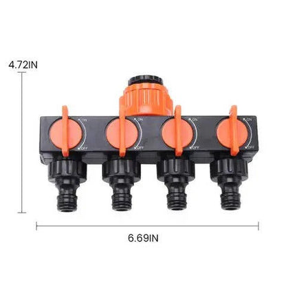Raccord de tuyau en laiton multiport pour arrosage extérieur