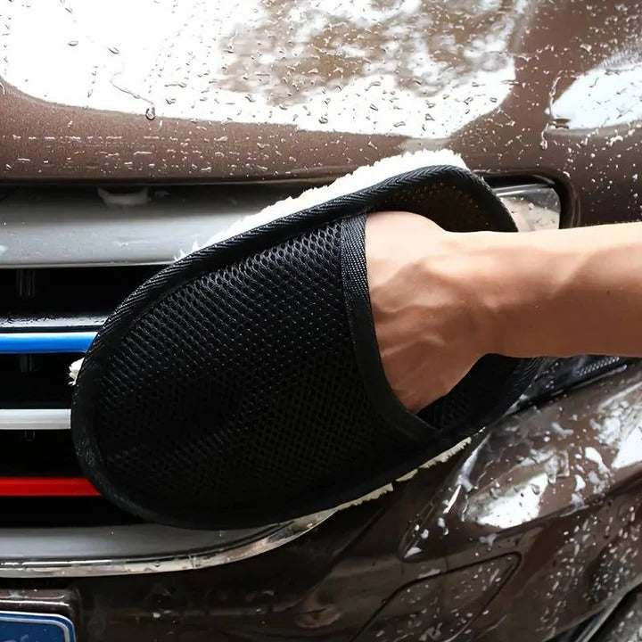 Serviette de nettoyage automobile en microfibre de qualité supérieure avec dragonne extensible