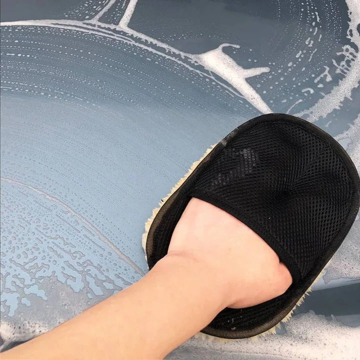 Serviette de nettoyage automobile en microfibre de qualité supérieure avec dragonne extensible