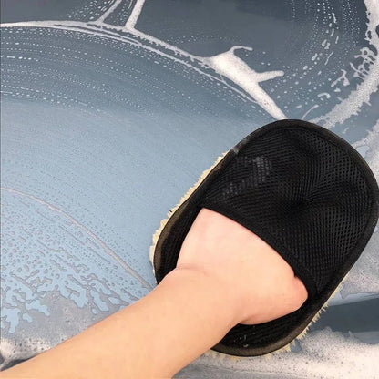 Serviette de nettoyage automobile en microfibre de qualité supérieure avec dragonne extensible