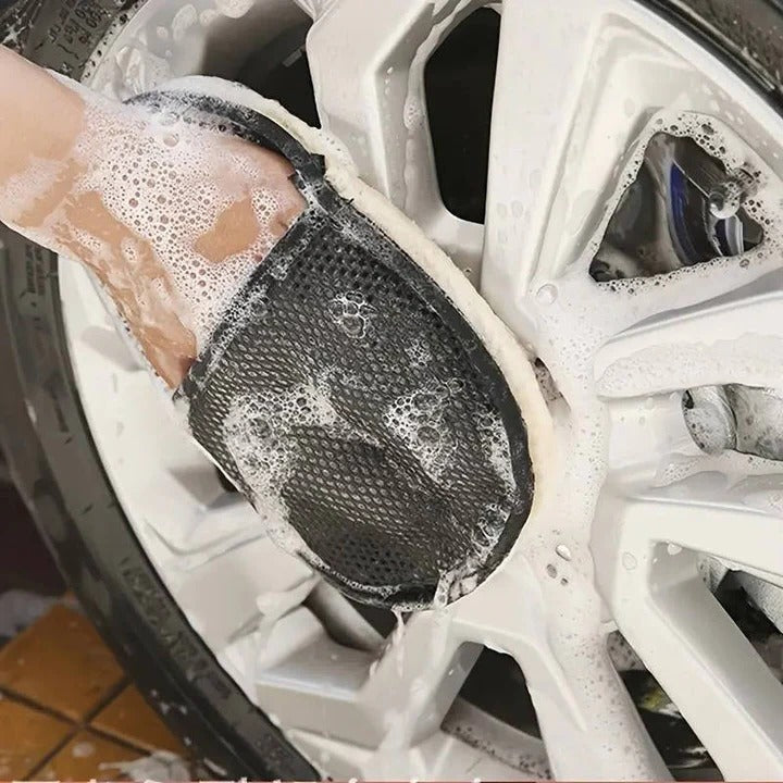 Serviette de nettoyage automobile en microfibre de qualité supérieure avec dragonne extensible