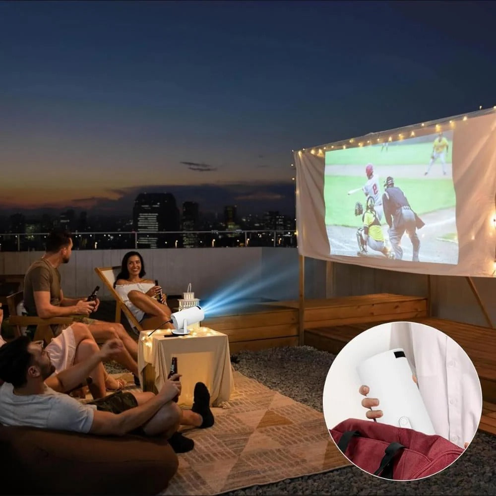 Mini-projecteur de cinéma maison 4K compact avec grand écran