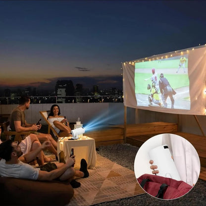 Mini-projecteur de cinéma maison 4K compact avec grand écran