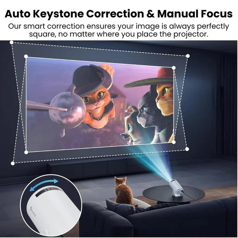 Mini-projecteur de cinéma maison 4K compact avec grand écran