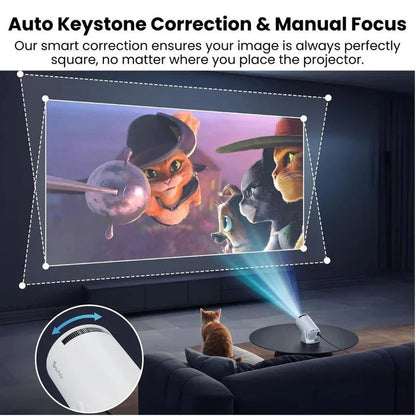 Mini-projecteur de cinéma maison 4K compact avec grand écran