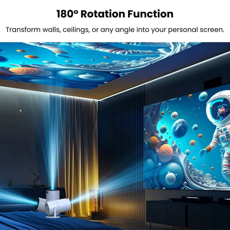 Mini-projecteur de cinéma maison 4K compact avec grand écran