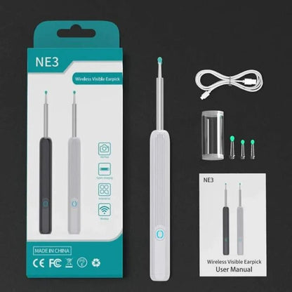 Endoscope auriculaire sans fil avec caméra lumineuse LED