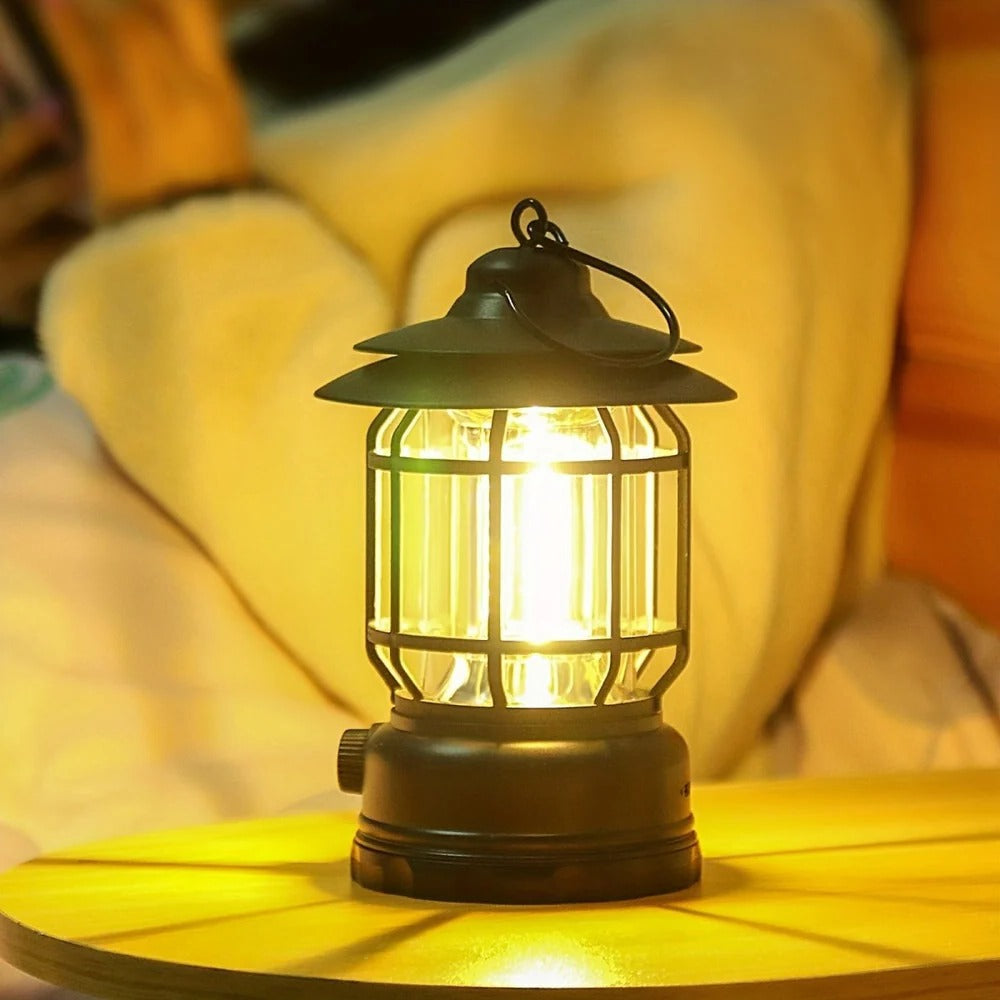 Lanterne de camping rechargeable compacte à luminosité réglable