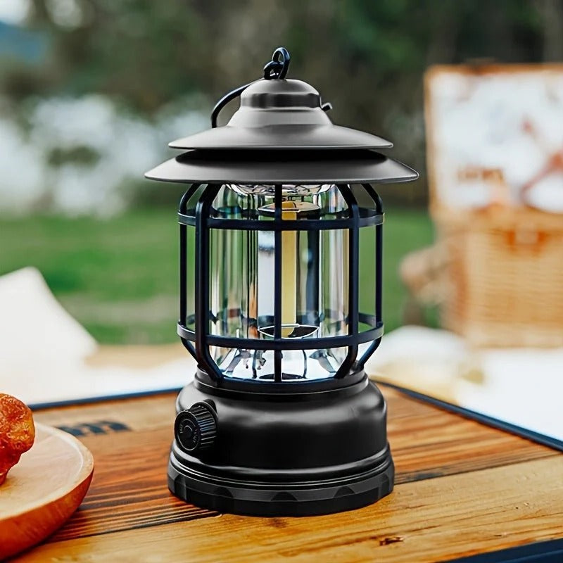 Lanterne de camping rechargeable compacte à luminosité réglable