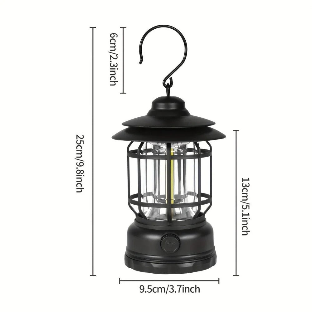 Lanterne de camping rechargeable compacte à luminosité réglable