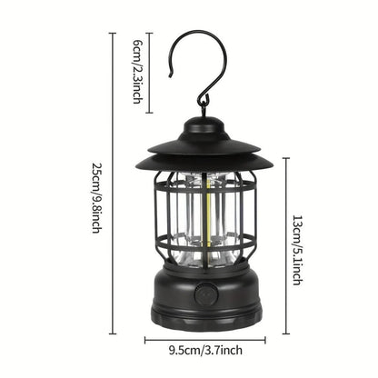 Lanterne de camping rechargeable compacte à luminosité réglable