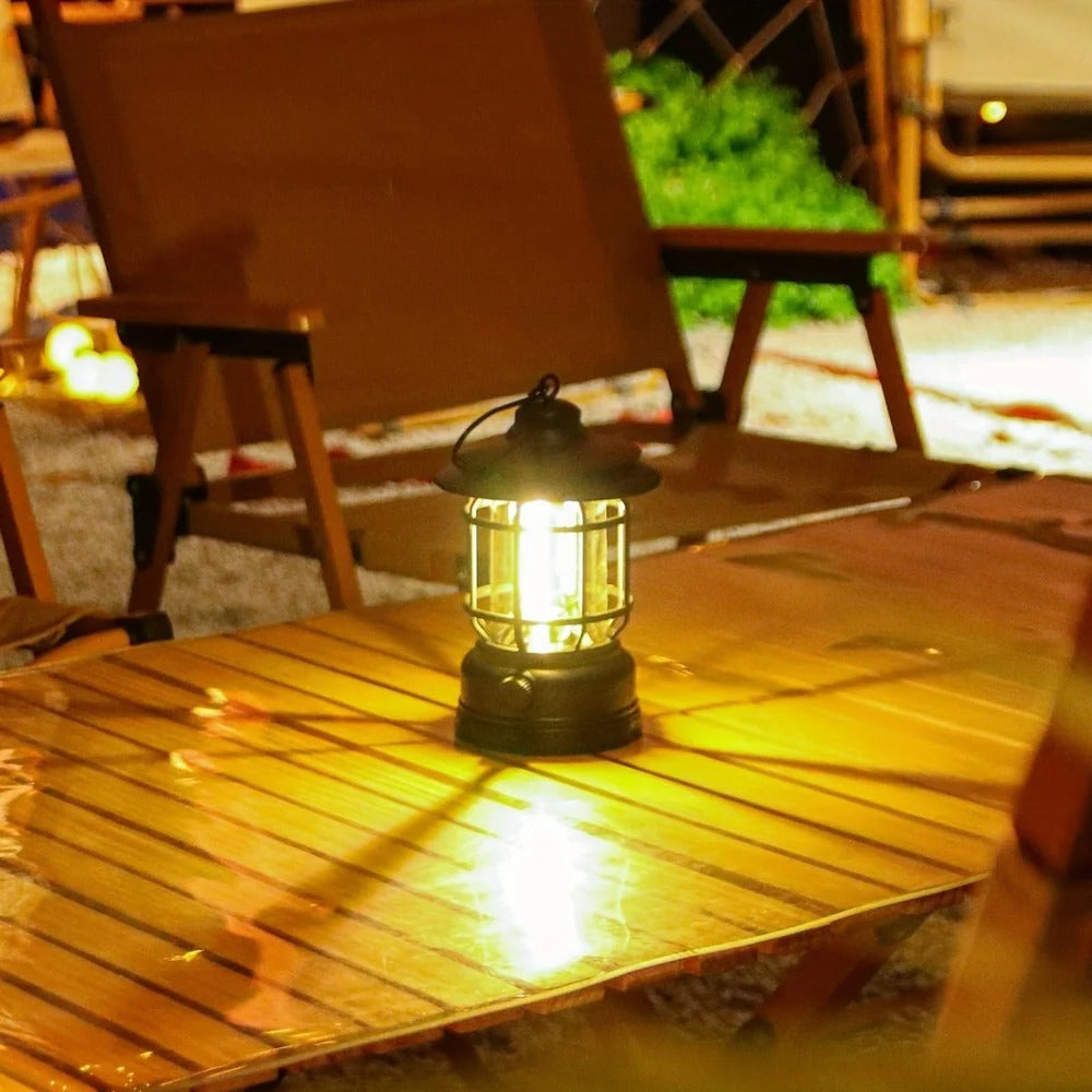 Lanterne de camping rechargeable compacte à luminosité réglable