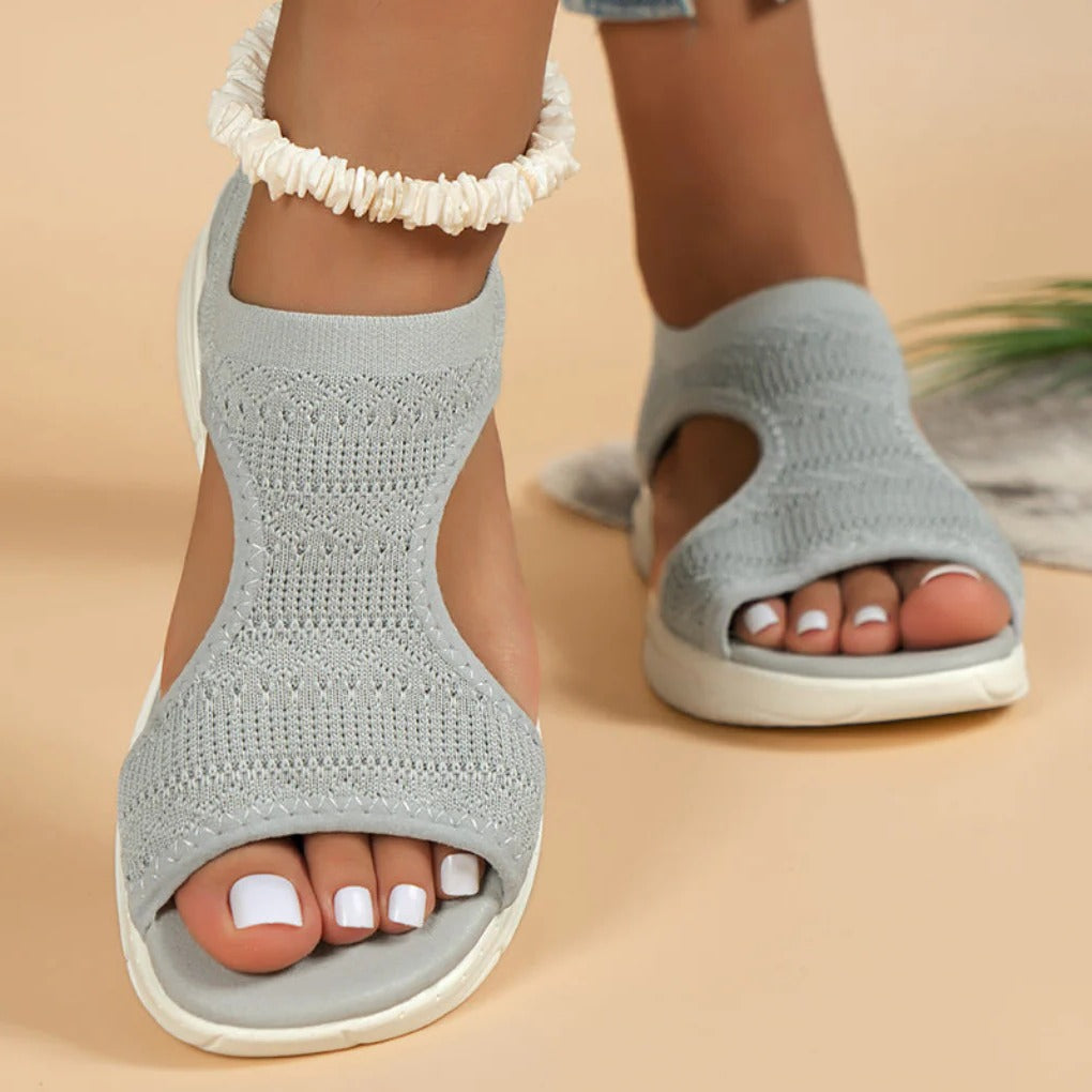 Sandales orthopédiques à enfiler, confortables, avec soutien de la voûte plantaire