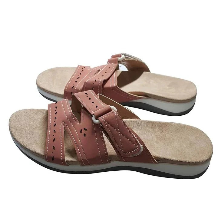 Sandales compensées confortables pour femmes avec semelles intérieures souples