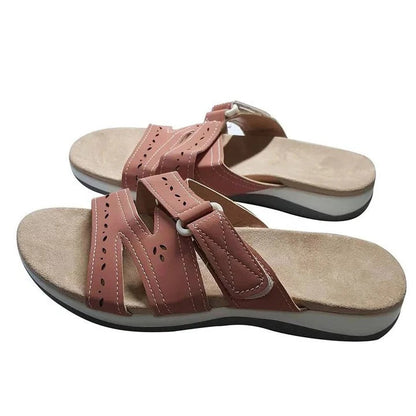 Sandales compensées confortables pour femmes avec semelles intérieures souples