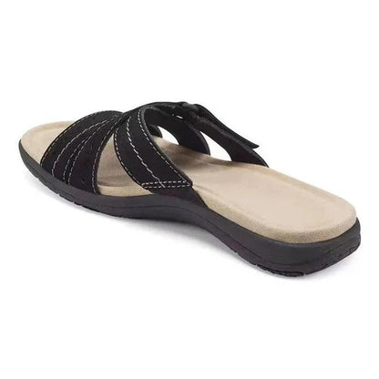 Sandales compensées confortables pour femmes avec semelles intérieures souples