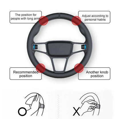 Bouton de volant rotatif à 360° Easy Grip avec roulement