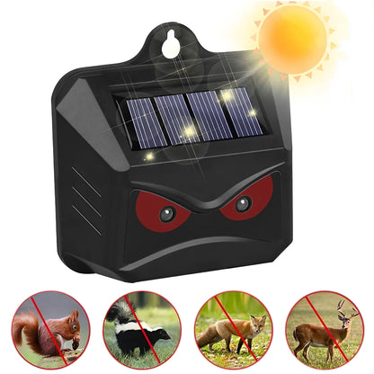 Répulsif Solaire Ultrasonique Antiparasitaire d'Extérieur, Lot de 2