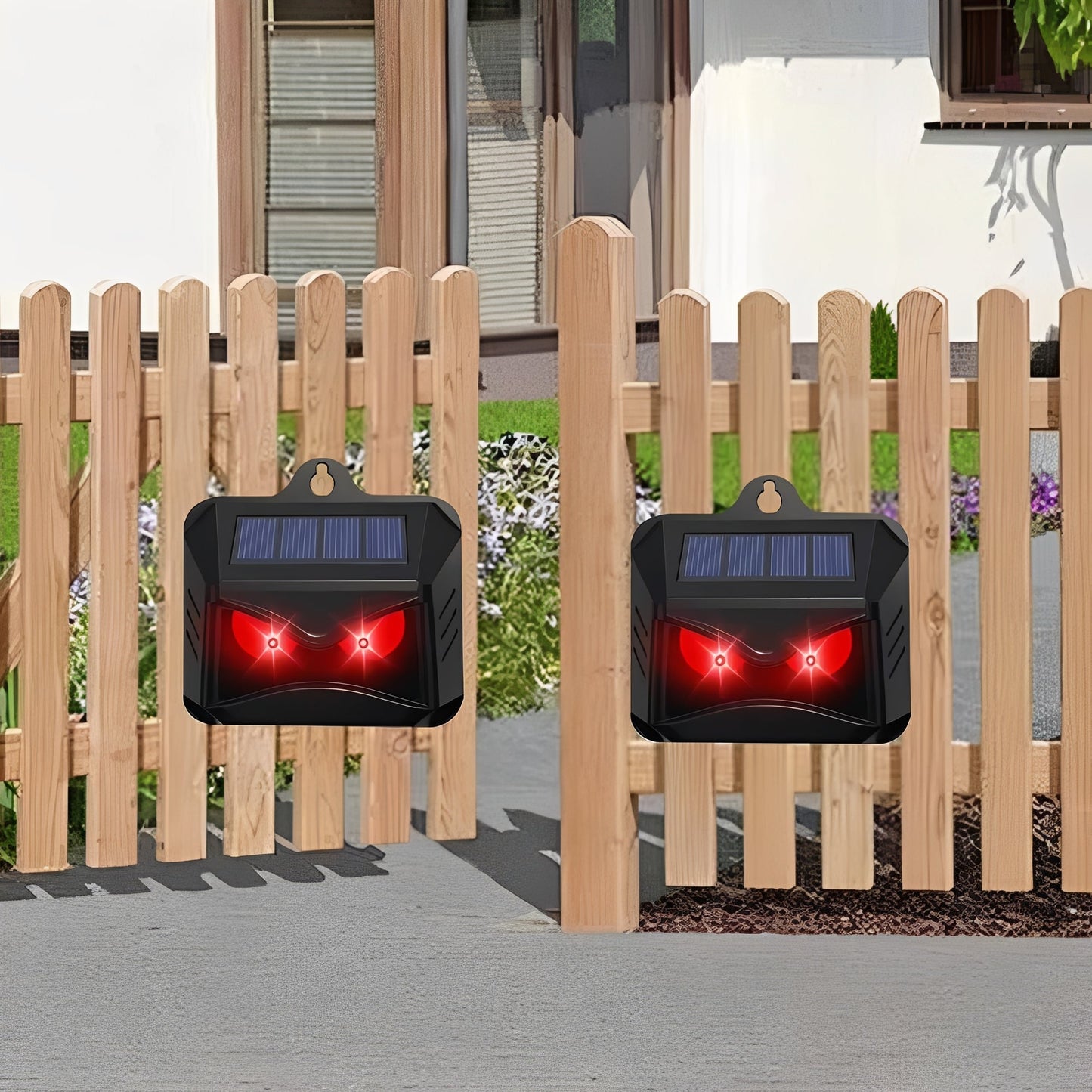 Répulsif Solaire Ultrasonique Antiparasitaire d'Extérieur, Lot de 2