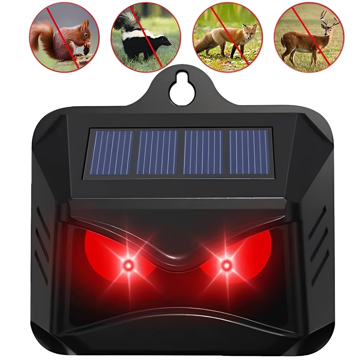 Répulsif Solaire Ultrasonique Antiparasitaire d'Extérieur, Lot de 2