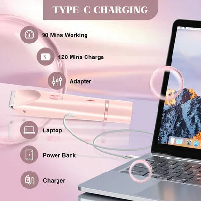 Rasoir électrique pour femmes avec tondeuse de précision intégrée
