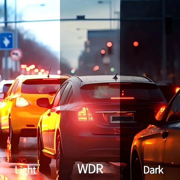 Caméra de tableau de bord double HD pour voiture avec vision nocturne Wi-Fi