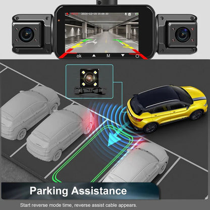 Caméra de tableau de bord double HD pour voiture avec vision nocturne Wi-Fi