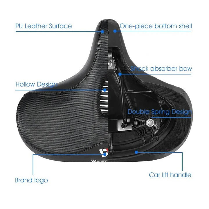 Siège de vélo confortable et rembourré avec dossier
