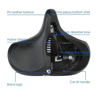 Siège de vélo confortable et rembourré avec dossier