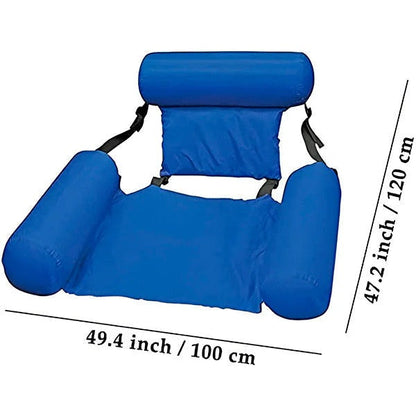 Flotteur de piscine confortable avec dossier et porte-gobelet