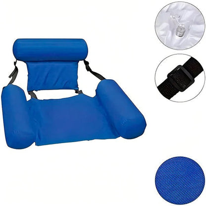 Flotteur de piscine confortable avec dossier et porte-gobelet