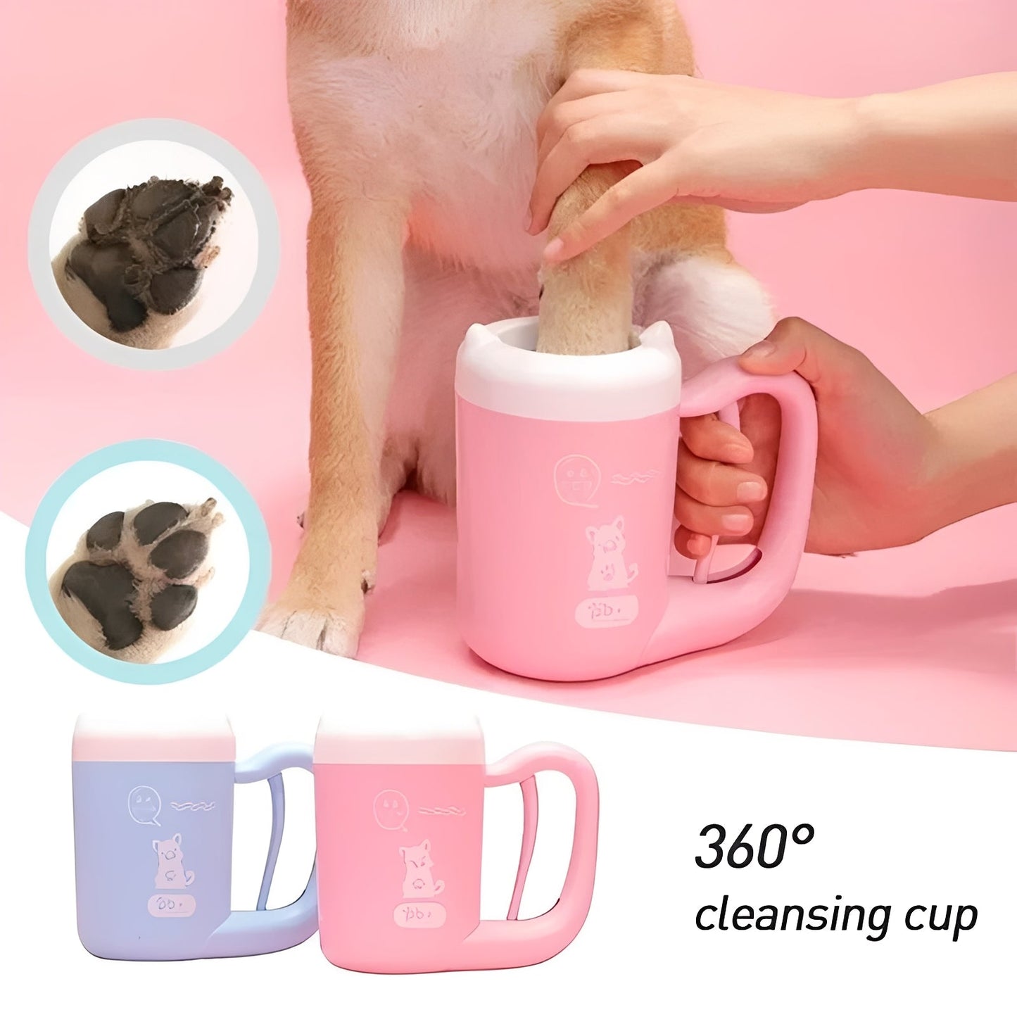 Lave-patte Easy Clean pour chien avec poils doux