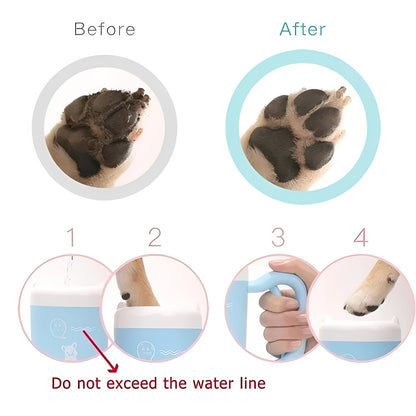Lave-patte Easy Clean pour chien avec poils doux