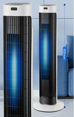 Tower Fan Bladeless Design with Remote | Quiet Oscillating Air Circulator 3-Speed Settings 12-Hour Timer LED Display | Safe Cooling for